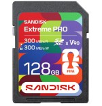 Sandisk extreme pro fifa world cup 2026 edition tarjeta de memoria flash 128 gb video class v90 / uhs-ii sdxc uhs-ii