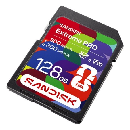 Sandisk extreme pro fifa world cup 2026 edition tarjeta de memoria flash 128 gb video class v90 / uhs-ii sdxc uhs-ii