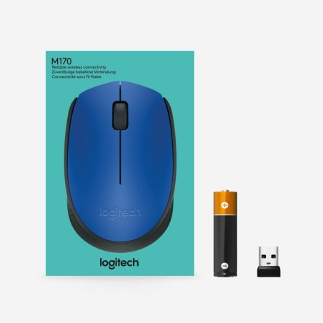 Logitech m171 ratón inalambrico azul 910-004640