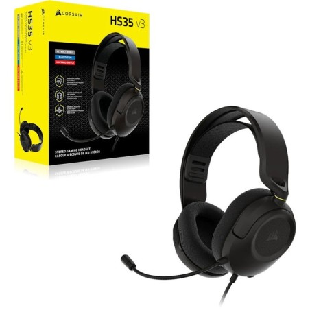 Auriculares corsair hs35 v3 stereo negro ca-9011399-ww
