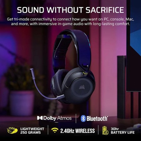 Auriculares corsair hs35 v3 wireless negro ca-9011401-ww
