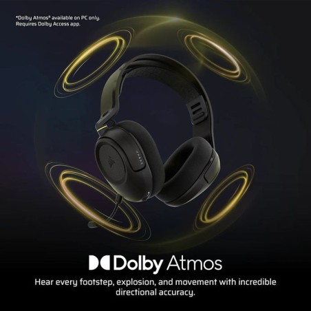 Auriculares corsair hs35 v3 wireless negro ca-9011401-ww