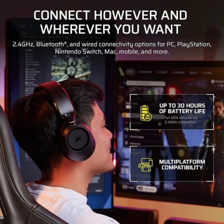 Auriculares corsair hs35 v3 wireless negro ca-9011401-ww