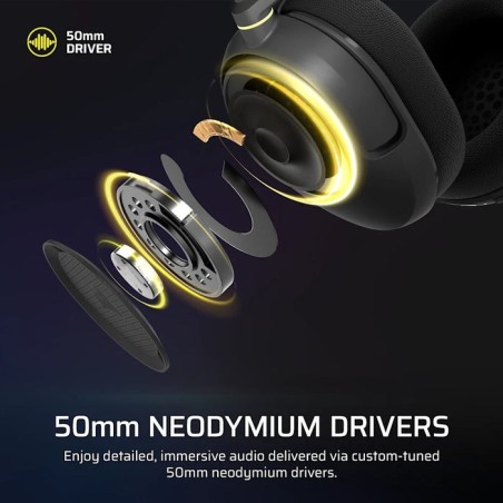 Auriculares corsair hs35 v3 wireless negro ca-9011401-ww