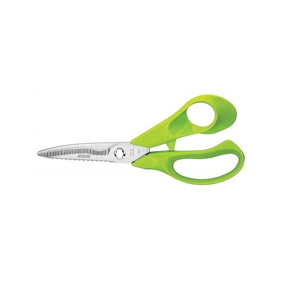 Tijeras de cocina multifuncionales kohe 5 en 1, color lima