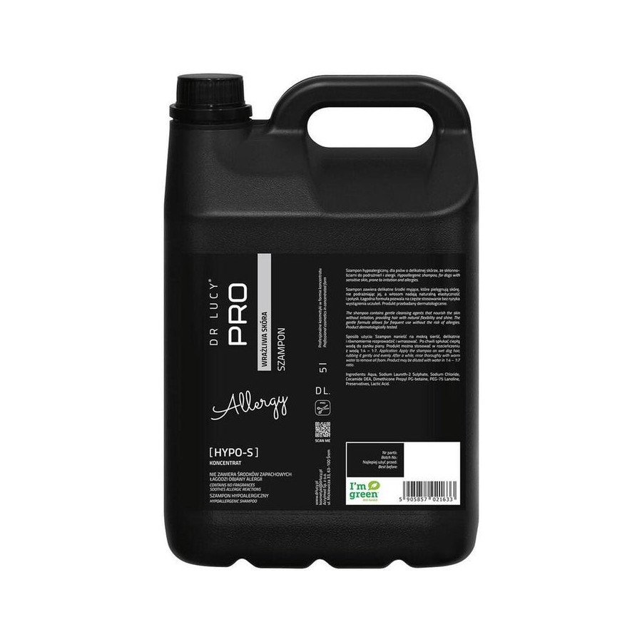 Dr lucy hypo s - champú hipoalergénico para perros - 5l