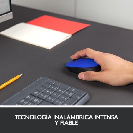 Logitech m171 ratón inalambrico azul 910-004640