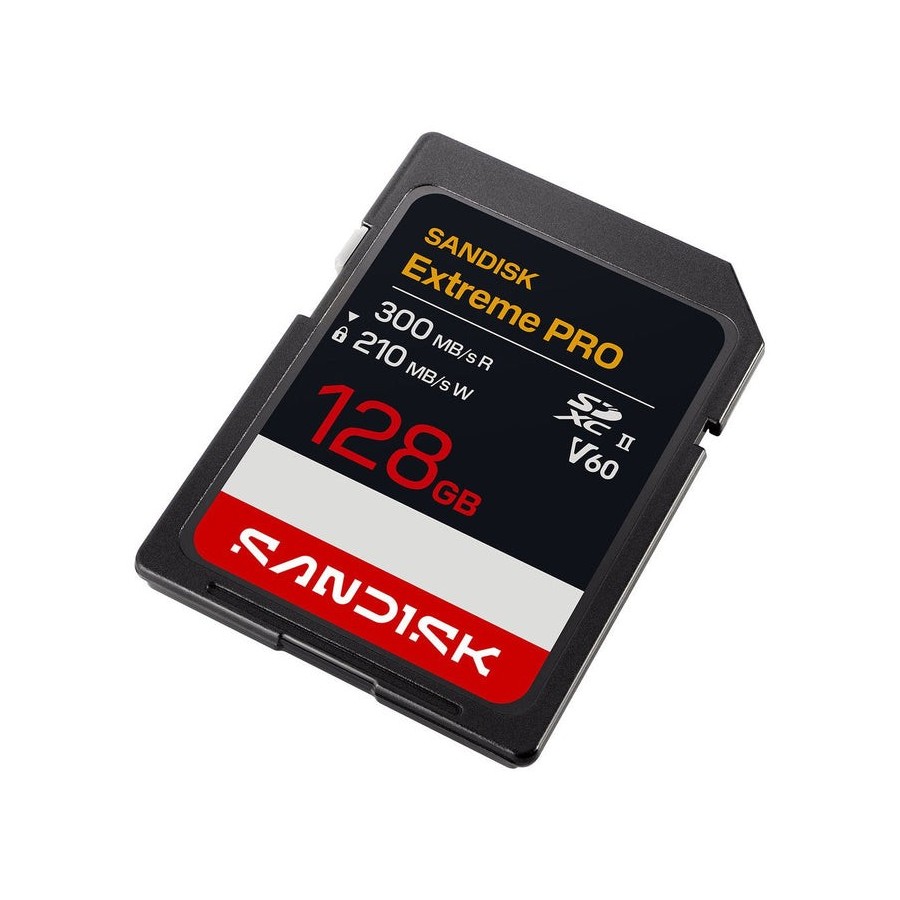 Sandisk extreme pro tarjeta de memoria flash 128 gb video class v60 / uhs-ii sdxc uhs-ii