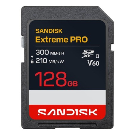 Sandisk extreme pro tarjeta de memoria flash 128 gb video class v60 / uhs-ii sdxc uhs-ii