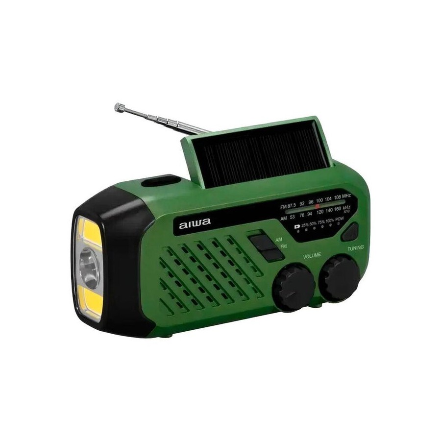 Radio aiwa r-99em verde de emergencia portátil