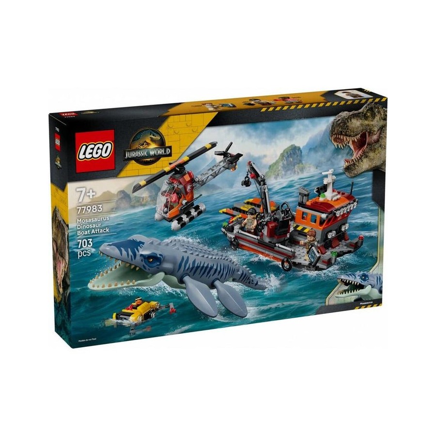 Lego 77983 jurassic world mosasaurier-angriff auf das boot 77983