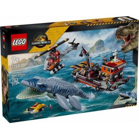 Lego 77983 jurassic world mosasaurier-angriff auf das boot 77983