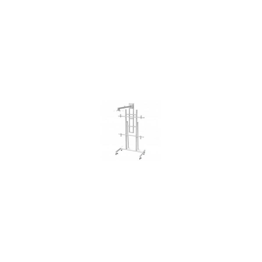 Approx soporte de suelo con ruedas para pantallas interactivas de 80 - 120 soporte para proyector incluido