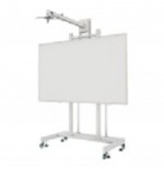 Approx soporte de suelo con ruedas para pantallas interactivas de 80 - 120 soporte para proyector incluido