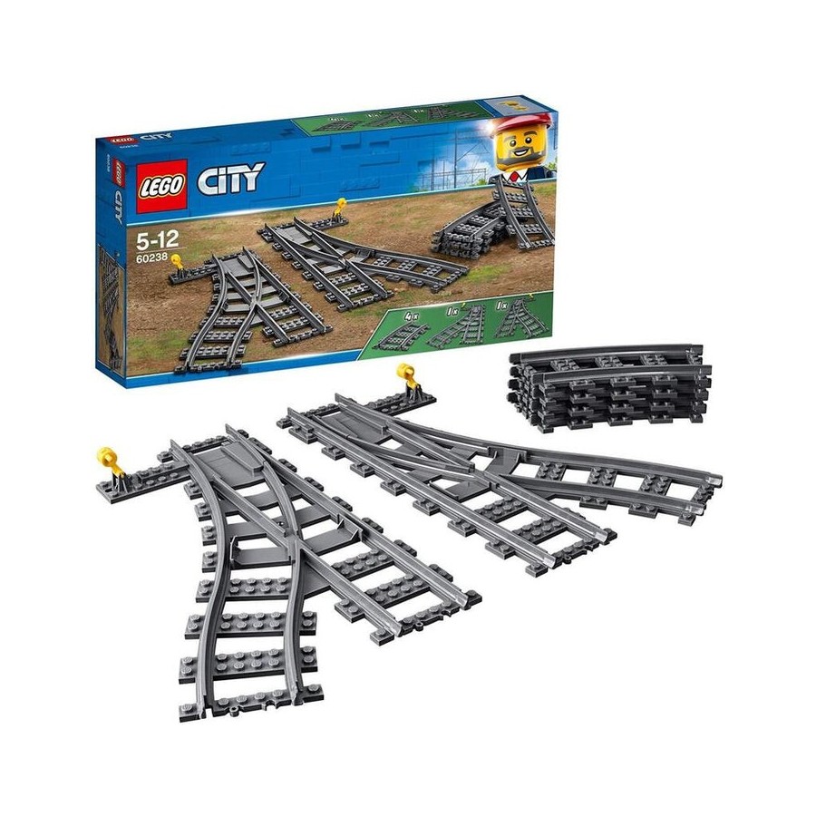 Lego city trains cambios de agujas - 60238