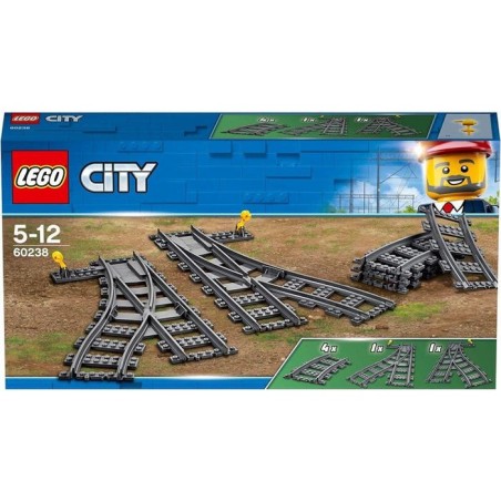 Lego city trains cambios de agujas - 60238