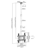 Equip soporte pantalla de techo 37-70 inclinable max. 50kgs