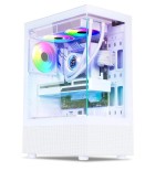 Caja semitorre atx spirit of gamer spectra artic rgb con paneles de cristal (blanco)