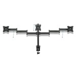 Tooq soporte de mesa con brazos articulados para 3 monitores de 13"-27" - giratorio e inclinable - gestion de cables -