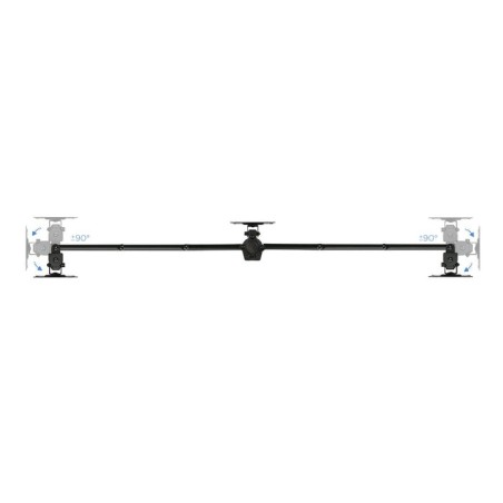 Tooq soporte de mesa con brazos articulados para 3 monitores de 13"-27" - giratorio e inclinable - gestion de cables -