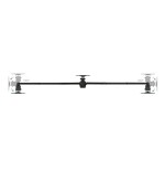 Tooq soporte de mesa con brazos articulados para 3 monitores de 13"-27" - giratorio e inclinable - gestion de cables -