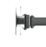 Tooq soporte de mesa con brazos articulados para 3 monitores de 13"-27" - giratorio e inclinable - gestion de cables -