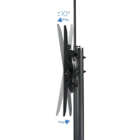 Tooq soporte de pantalla de suelo con ruedas 37"-70" - bloqueo de ruedas - dos estantes - peso max 50kg - vesa