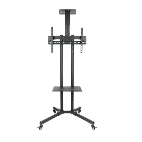 Tooq soporte de pantalla de suelo con ruedas 37"-70" - bloqueo de ruedas - dos estantes - peso max 50kg - vesa