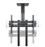Tooq soporte de pantalla de suelo con ruedas 37"-70" - bloqueo de ruedas - dos estantes - peso max 50kg - vesa
