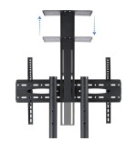 Tooq soporte de pantalla de suelo con ruedas 37"-70" - bloqueo de ruedas - dos estantes - peso max 50kg - vesa