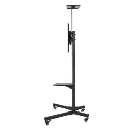 Tooq soporte de pantalla de suelo con ruedas 37"-70" - bloqueo de ruedas - dos estantes - peso max 50kg - vesa