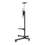 Tooq soporte de pantalla de suelo con ruedas 37"-70" - bloqueo de ruedas - dos estantes - peso max 50kg - vesa