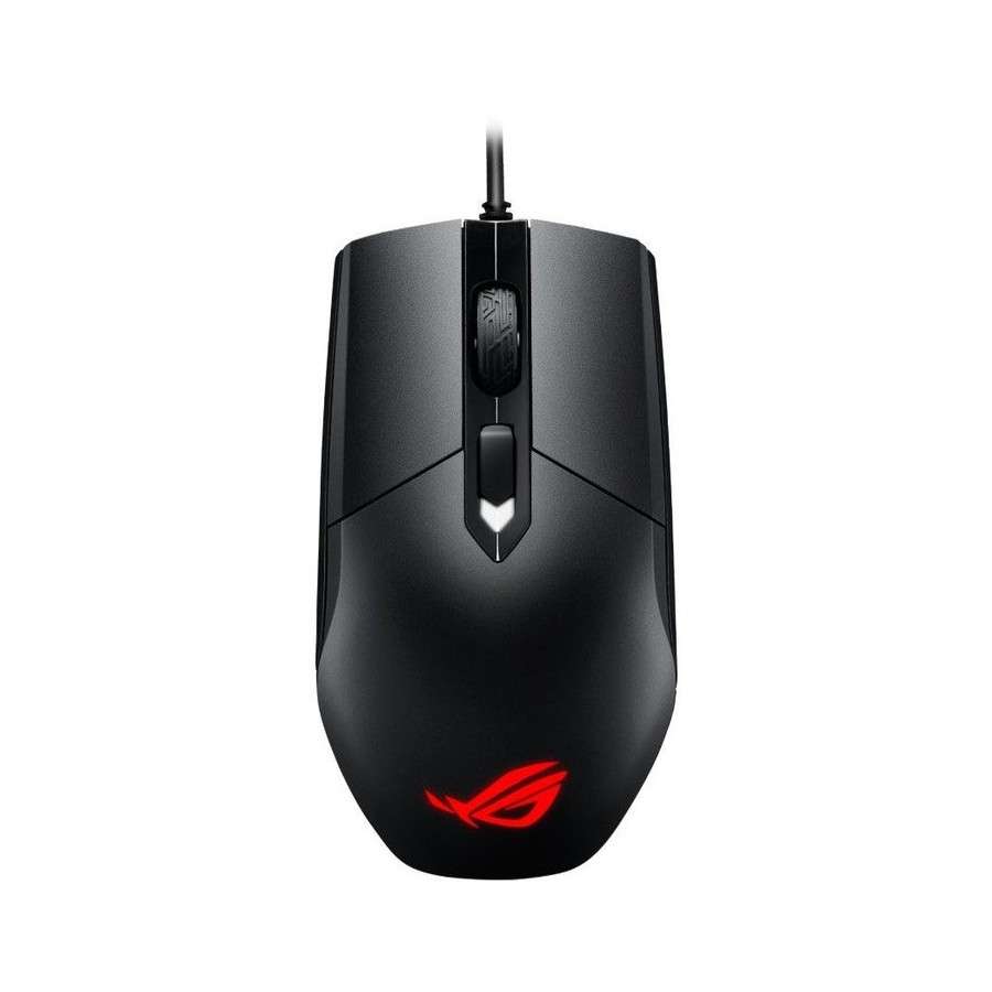Ratón con cable gamer asus rog strix impact rgb (negro)