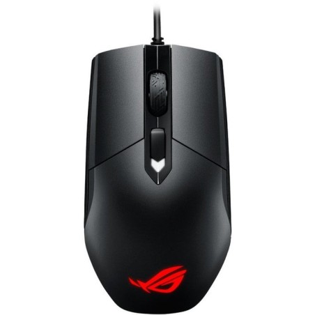 Ratón con cable gamer asus rog strix impact rgb (negro)