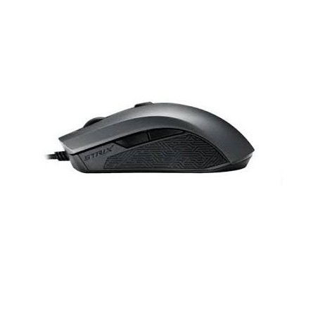 Ratón con cable gamer asus rog strix impact rgb (negro)
