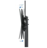 Tooq soporte de pantalla de suelo con ruedas 37"-70" - bloqueo de ruedas - dos estantes - peso max 50kg - vesa