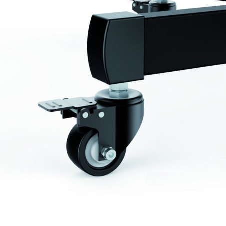 Tooq soporte de pantalla de suelo con ruedas 37"-70" - bloqueo de ruedas - dos estantes - peso max 50kg - vesa