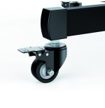 Tooq soporte de pantalla de suelo con ruedas 37"-70" - bloqueo de ruedas - dos estantes - peso max 50kg - vesa