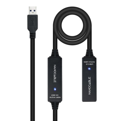Nanocable cable prolongador con amplificador usb-a 3.0 macho a usb-a hembra 10m