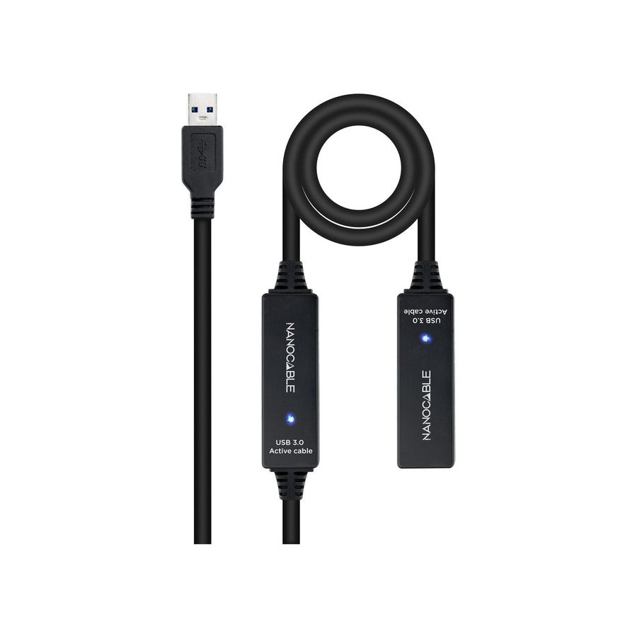 Nanocable cable prolongador con amplificador usb-a 3.0 macho a usb-a hembra 15m