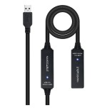 Nanocable cable prolongador con amplificador usb-a 3.0 macho a usb-a hembra 15m