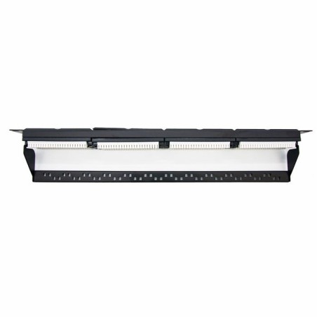 Nanocable patch panel 24 puertos rj45 cat.6 utp 19" 1u dual idc - negro