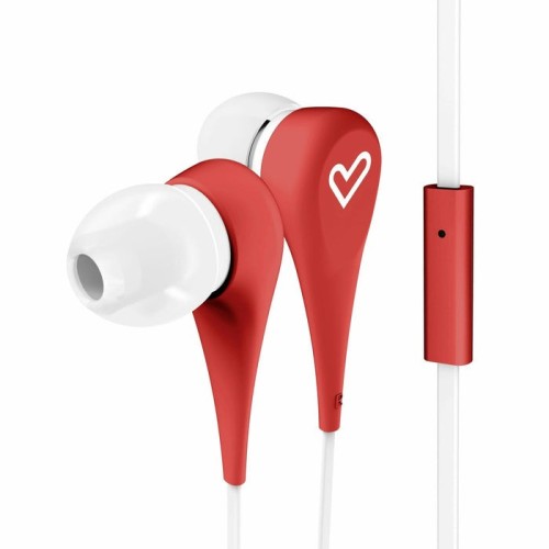 Energy auricular earphones style 1+ in-ear flat cable microfono red 446001