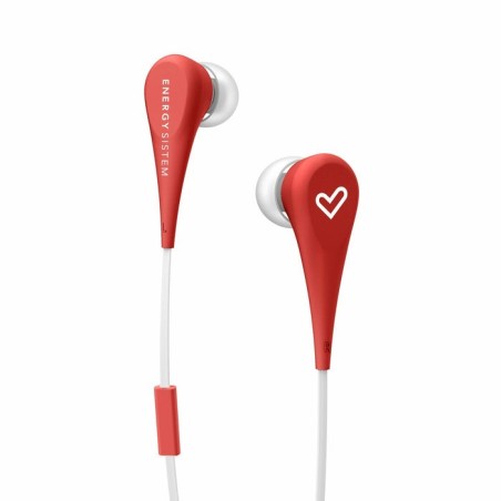 Energy auricular earphones style 1+ in-ear flat cable microfono red 446001