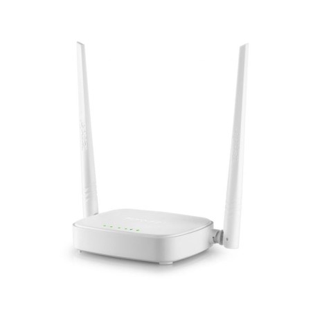 Router inalambrico tenda n301 802.11b/g/n 300mbps 2.4ghz 1xwan 3xlan 2x5dbi antenas boton wps easy setup blanco n301