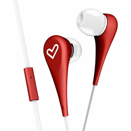 Energy auricular earphones style 1+ in-ear flat cable microfono red 446001