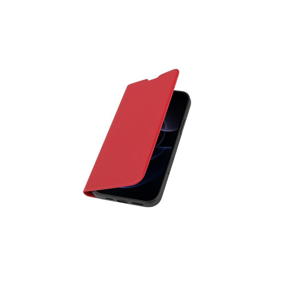 Funda tipo libro con soporte soft touch rojo compatible samsung galaxy s25 fe 5g - jaym®