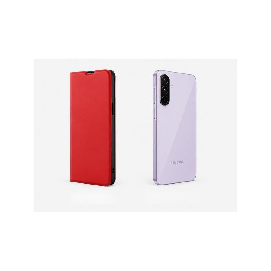 Funda tipo libro con soporte soft touch rojo compatible samsung galaxy a27 5g - jaym®