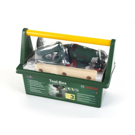 Caja de herramientas theo klein bosch con destornillador inalámbrico