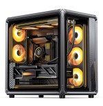 Jonsbo x400 pc carcasa, midi-tower, atx, tempered glass - gris
